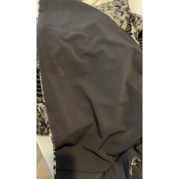 Zhivago The Shakedown Sequin Leopard Cheetah Long Sleeve Maxi Dress Size 6 - Picture 9 of 12